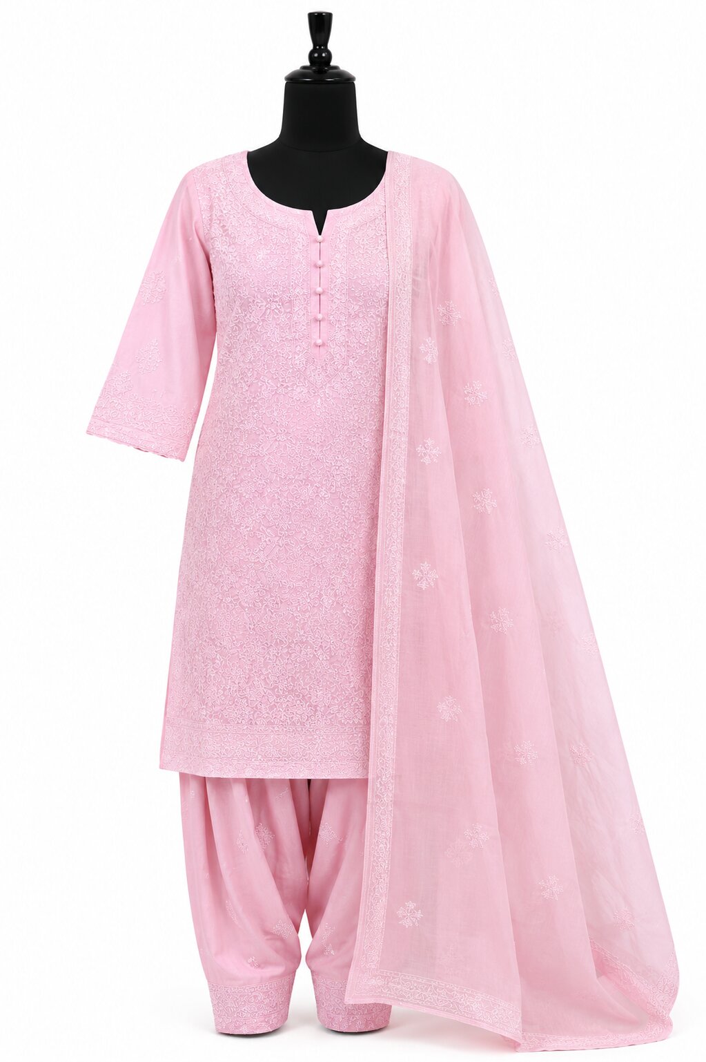 Lakhnavi Embroidery 3-Piece Suit